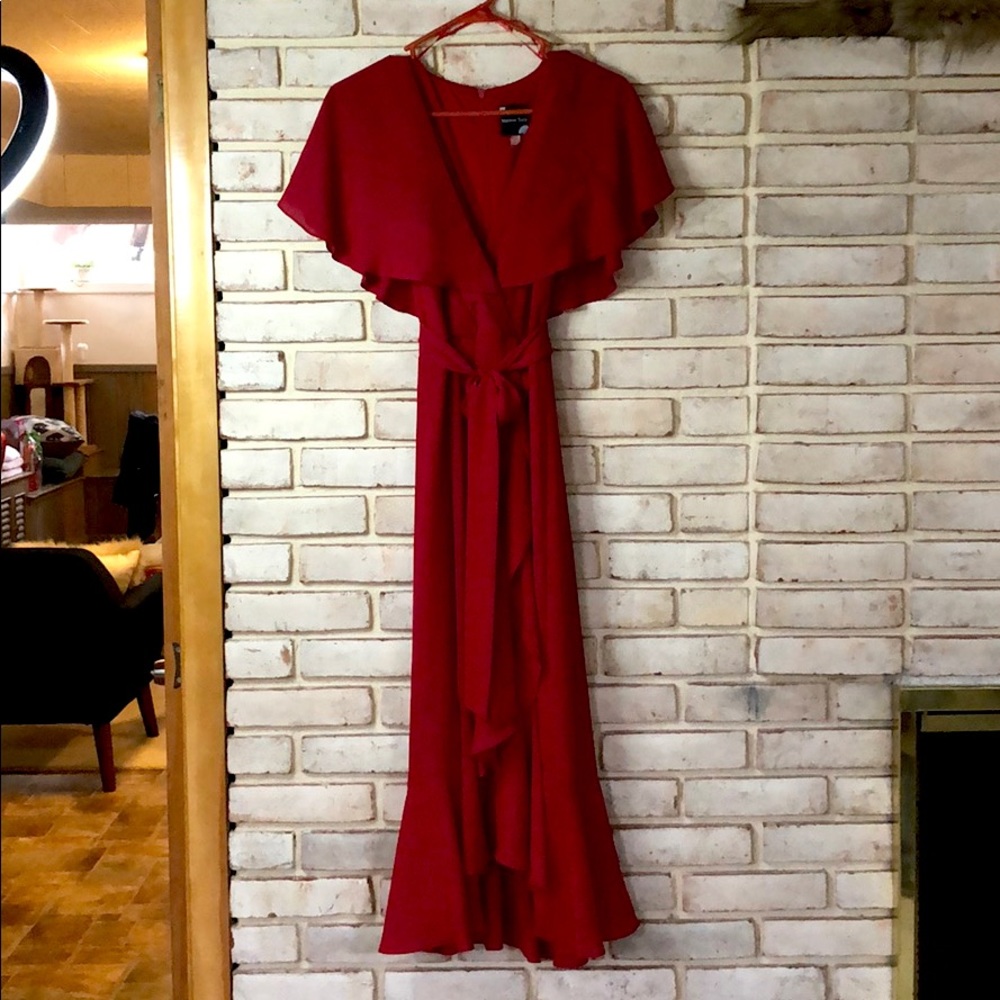 Cute long red dress